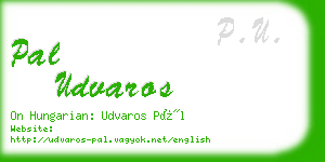 pal udvaros business card